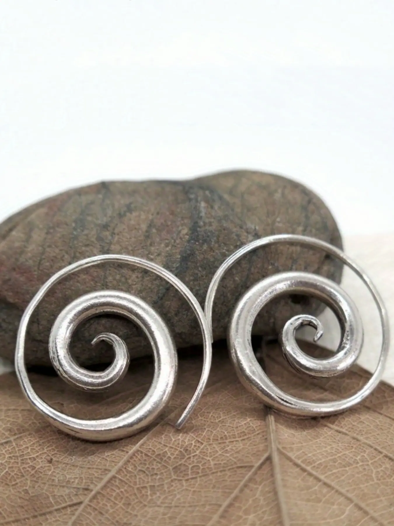 Bohemian Spiral Earrings for Elegant Women, Boho Earrings, Unique Spiral Shape and Creative Holiday Gift, All Season Party Jewelry Accessory