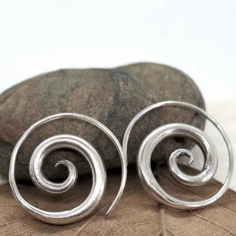 Bohemian Spiral Earrings for Elegant Women, Boho Earrings, Unique Spiral Shape and Creative Holiday Gift, All Season Party Jewelry Accessory