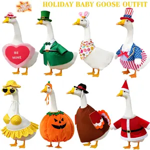 8-Set All Seasons Holiday Porch Goose Outfits Bundle - Valentine/St. Patrick/Easter/Summer/4th of July/Fall/Halloween/Christmas Lawn Porch Goose Clothing for Patio Yard Decor（Perfect Fit for 23 Inch Porch Goose）