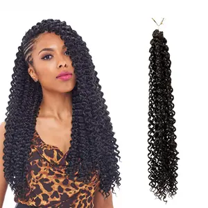 Passion Twist Crochet Hair Water Wave  Crochet Hair for Faux Locs Spring Twist Synthenic Braiding Hair Extension WATER WAVE 24"