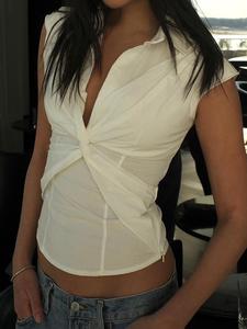 women's plain shirt, casual collar top for summer, fashion women's top for daily wear