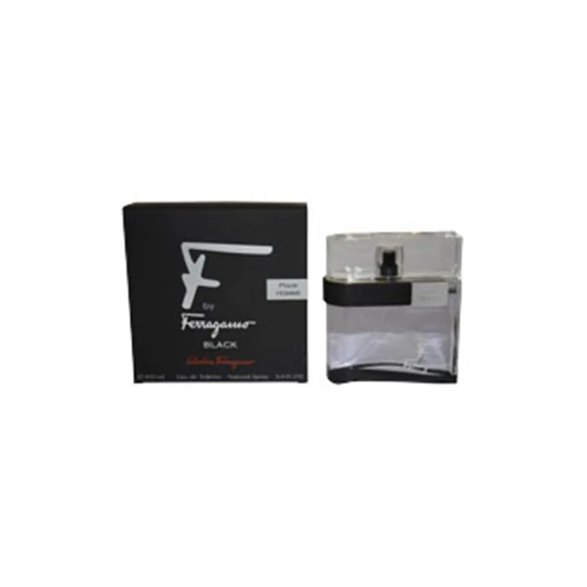 SALVATORE FERRAGAMO F by Ferragamo Black Eau de Toilette Spray for Men, 3.4 oz Oriental Woody Signature Scent, Italian Luxury High-End Fragrance with Leather Labdanum, Long-Lasting Luxurious Everyday Scent, Luxurious Scent