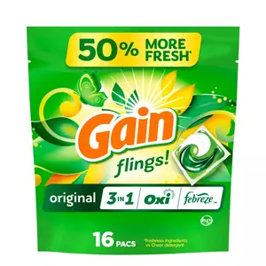 Gain flings! Original 3 in 1 Oxi & Febreze HE ep Cleaning Concentrated undry tergent Pods