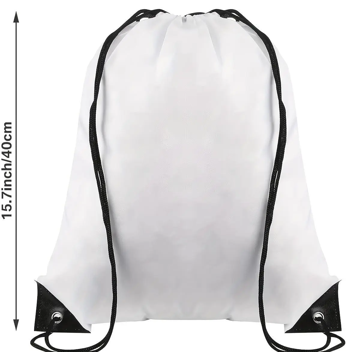 30pcs of Empty Sublimation Drawstring Bags, Bulk Drawstring Backpacks for Heat Pressing, Reusable Sublimation Bags, Cinch Sackpacks Suitable for Gym Sports And Crafts, in White Color