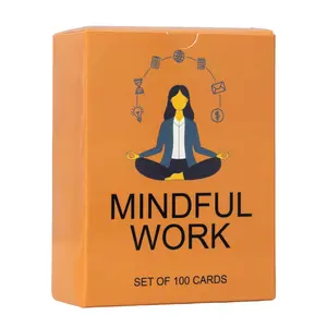 BayWel 100 Mindful Work Cards – Mindfulness & Self‑Care Prompts for Professionals | Desk & Travel Deck for Stress Relief, Focus, Motivation & Well‑Being