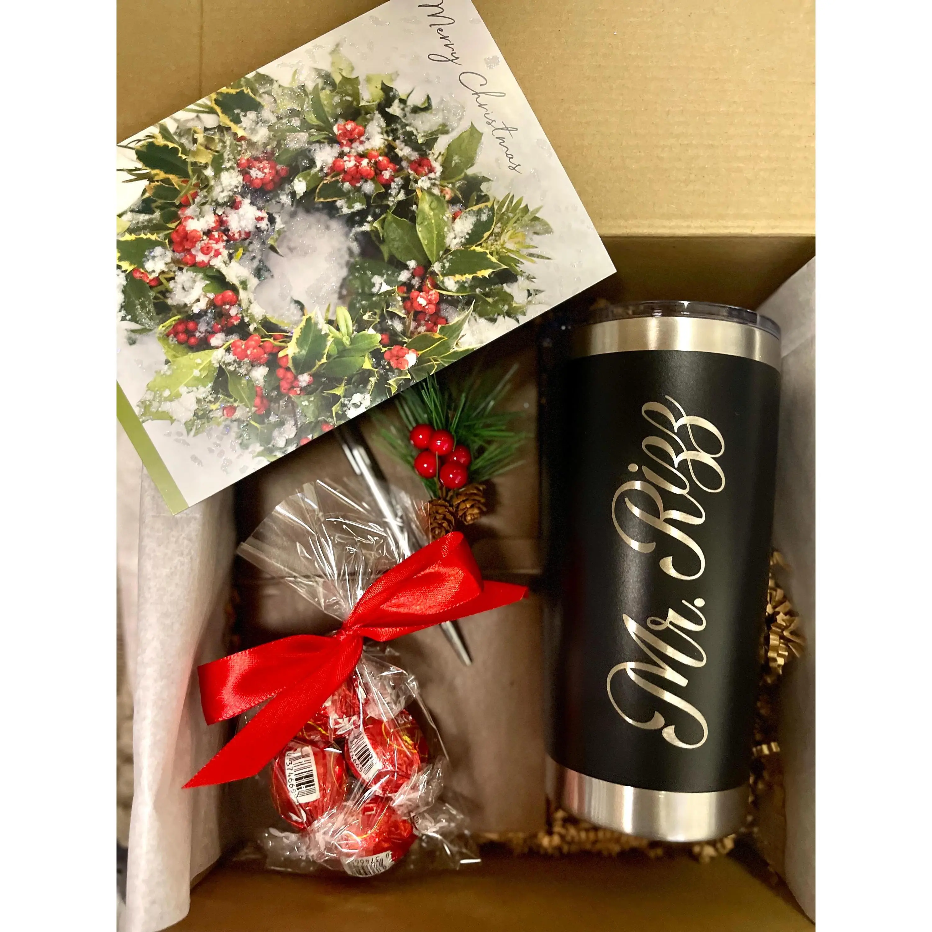 Christmas Corporate Gift Box Personalized Custom Coworker Appreciation Thank You
