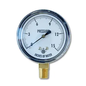 KC25-15"H2O Low Pressure Gauge 15" WC
