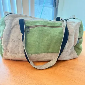 Himalayan Eco-Hemp Two-Tone Barrel Duffel