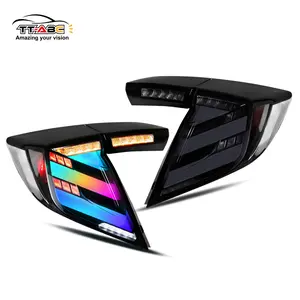 TTABC RGB Tail Lights for Honda Civic 2016-2021 Hatchback Type R FK7 FK8 Plug and Play Tail Light Assembly with One-Year Warranty
