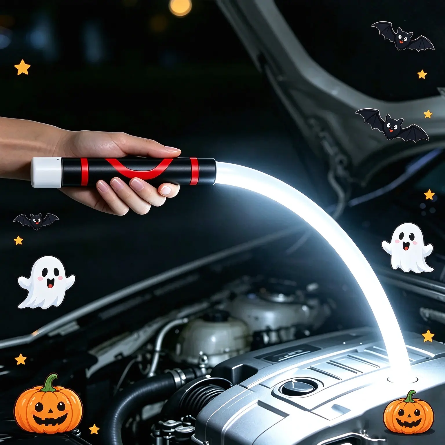 27" Portable Bendable LED Flashlight Stick, Rechargeable High Lumen Hands-Free Work Light, Halloween Emergency Task Light, Auto Mechanic Repair Tool, Car Accessories for Garage & Vehicle Maintenance (Flash Lights & Lighting)