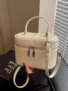 1pc Mini Women Handbag Fashion Solid Color Embroidered Rhombic Crossbody Bag Suitable For Holding Cards And Keys