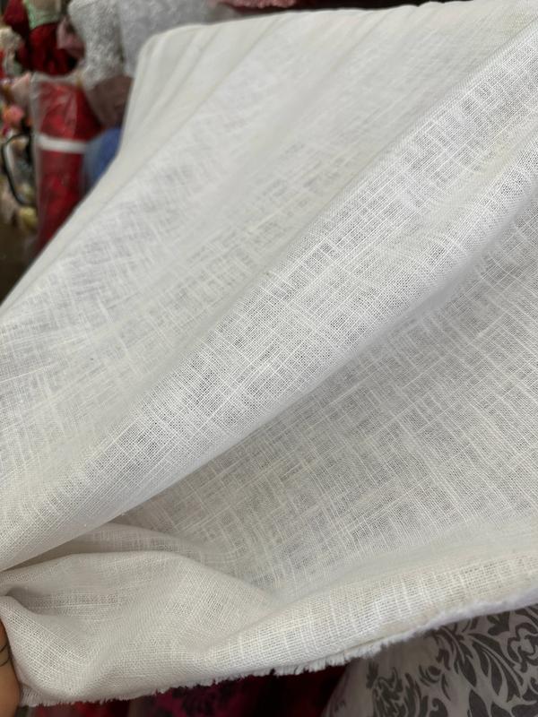 Off White Natural Linen