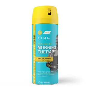 TIDL Morning Therapy Pain Relief Spray - Invigorating Citrus Scent with Menthol & Turmeric. Wake Up Stiff Muscles & Joints. Daily Anti-Inflammatory Recovery. Non-Sticky, Plant Powered. 3 fl oz (90mL)