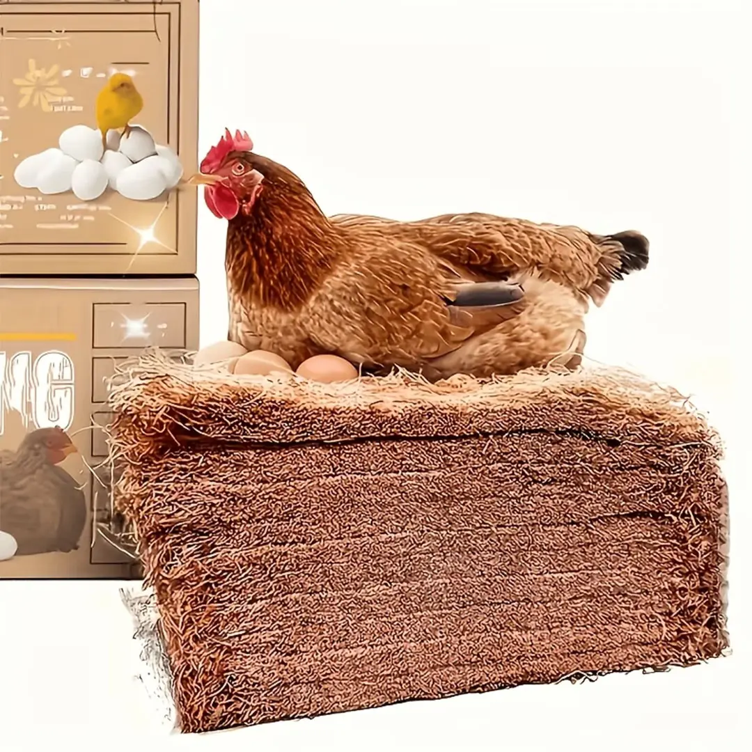 6-Pack Natural Coconut Fiber Reptile Carpet, 10x10 Inch Eco-Friendly Terrarium Liner & Bedding for Lizard, Snake, Turtle, Tortoise, Bunny Habitat