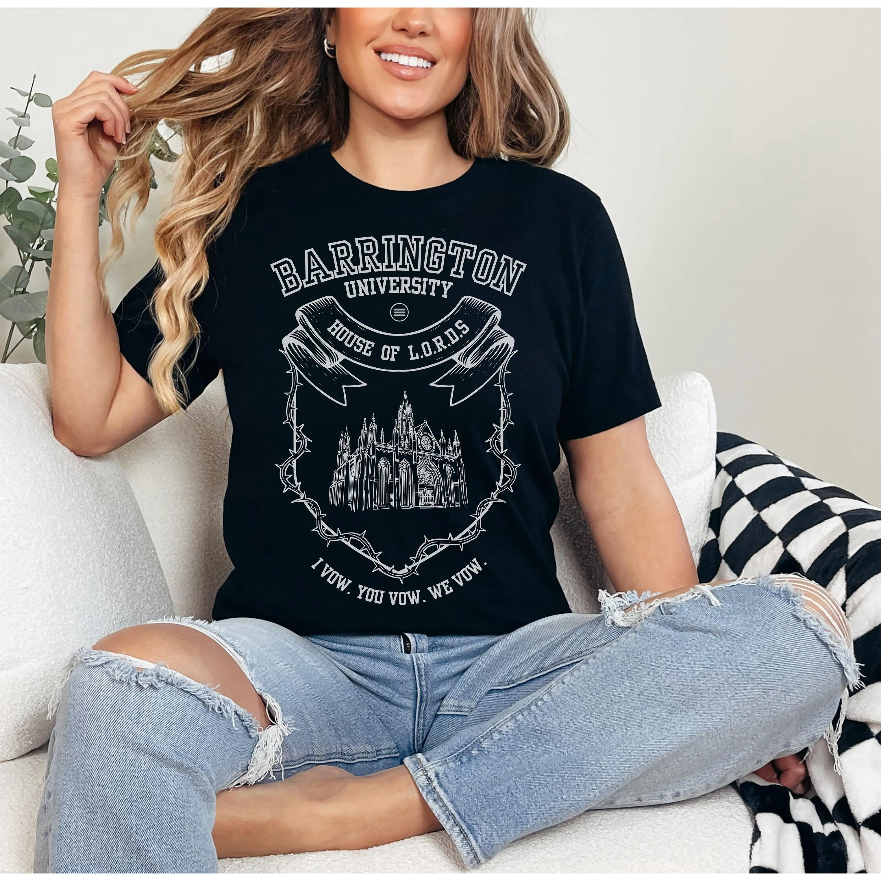 L.O.R.D.S Series Dark T-Shirt, I Vow You Vow We Vow, Graphic Tee, Barrington University, Shantel Tessier, Book Series,