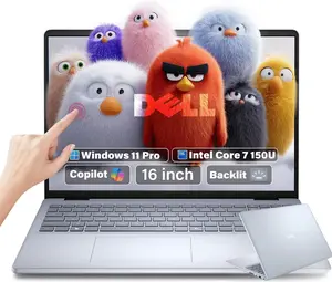 Dell 16 Laptop Touchscreen Business Computer - Intel Core 7 150U(up to 5.4GHz), 16'' FHD+ Touch Dsiaplay, Backlit KB, Windows 11 pro, Up to 64GB DDR5 RAM, Up to 4TB SSD,ICE BLUE
