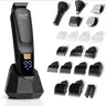OLOV Men's Compact Cordless All-in-1 Grooming Kit - 6 Heads for Clean Beard Shaping, 800mAh, Beard+Face Trim, Hair Shaver, Nose Clippers, Electric Razor, Black - Easy Daily Beard Touchups, Husband Christmas Gifts