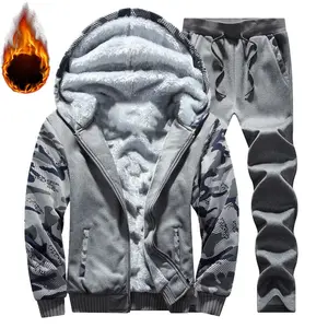 Autumn and winter thickened coat, boys' sporty casual set, trendy and fashionable sweatshirt and pants for teenagers and junior high school students SpringStatements