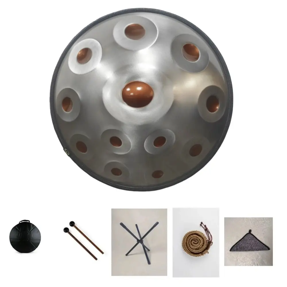 Golden Eye Handpan Drum 440HZ, Premium Steel Drum, Sounds Clean Clear Ethereal, A Great Gift for your Family&Friend