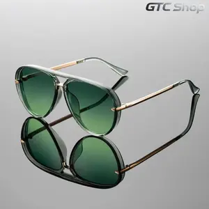 Women Fashion Casual Large Frame Sunglasses, Lightweight Luxury Eyewear with Half Metal Temples & Jelly Color Frames, Trendy Daily Fashion Accessories #summervibes
