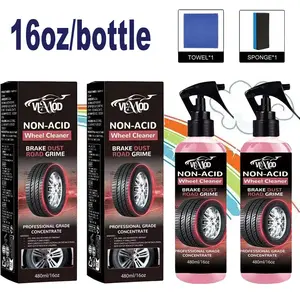 2pcs VIAMOD NON-ACID Wheel Cleaner Professional Grade Formula Safe for All Wheels Removes Brake Dust Without Scrubbing