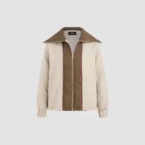 Cider [size 4-10] Corduroy Collar Pocket Zipper Quilted Puffer Jacket