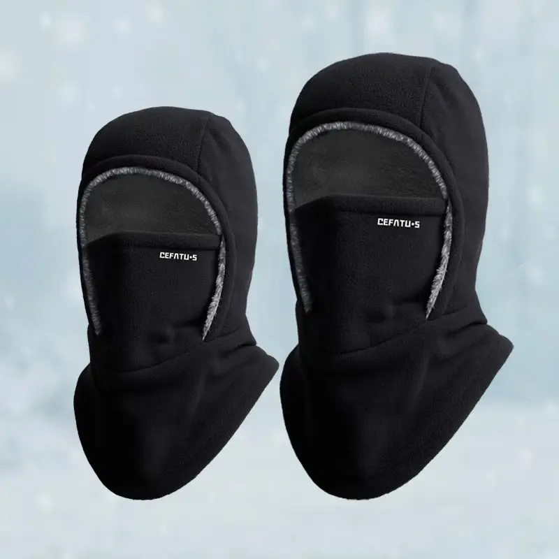Unisex Winter Warm Hat, Fleece Lined Neck Gaiter, Outdoor  display picture 2