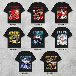 Vintage Hockey Player Graphic T-Shirt | Retro Ice Hockey Fan Tee | Sports Streetwear Unisex Shirt