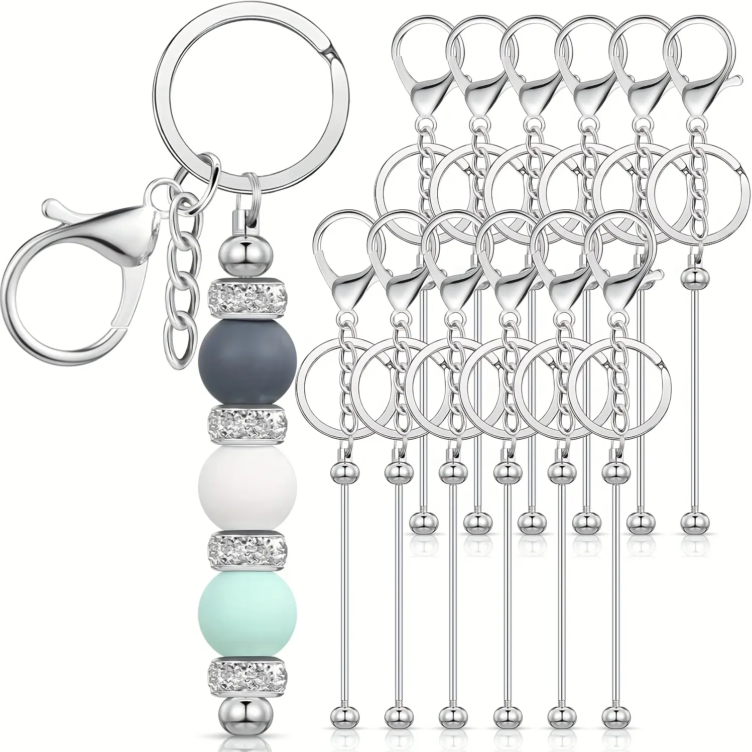 10 Pack Alloy Charms for Keychain Making, Durable Metal Pendants for Jewelry Crafts, DIY Customizable Accessory Supplies Kit for Creating Unique Gifts