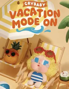 (cat100156)Crybaby Vacation Mode on plush vinyl series pendant