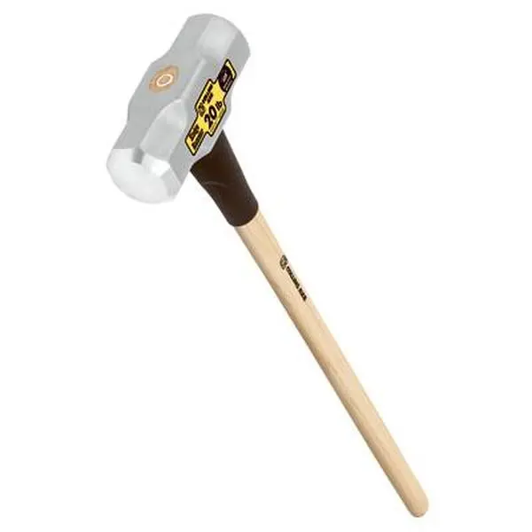 Truper MD20HC Double-Faced Steel Head Sledgehammer, 21.5 lbs Heavy-Duty Hickory Wood Handle Hand Tool for Demolition & Construction, 36x8.92x3.15 in, with Replaceable Handle