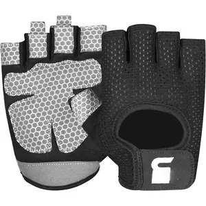 Workout Gloves for Men and Women Weight Lifting Gloves Gym Fitness Exercise Cycling Pull ups Microfiber Lightweight Breathable Non-Slip  Padded Palm Grip Protection