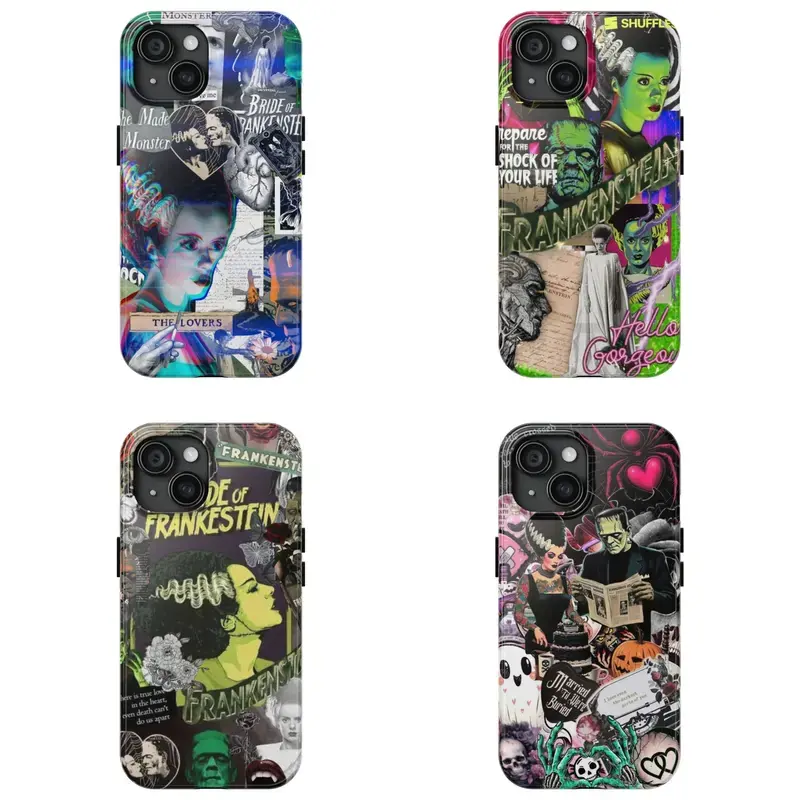 Bride of Frankenstein Phone Case, Classic Horror Movie Art, Universal Monsters, Retro Gothic Aesthetic, Phone Case for iPhone 16 E 15 14 13 12 11 Pro Max
