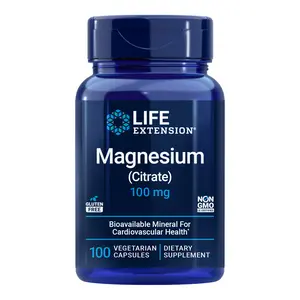 Life Extension Magnesium Citrate 100 MG, 100 Vegetarian Capsules