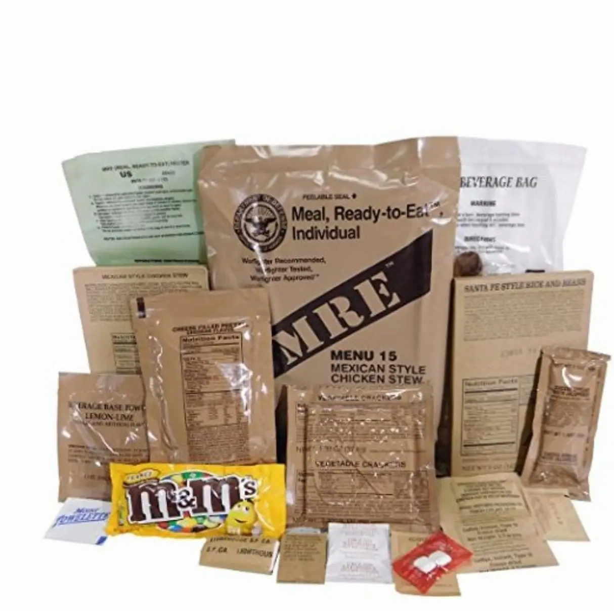 Wornick MRE Meals Ready to Eat, Emergency Food Supply, Survival Camping Outdoor 12 Pack Inspection 2025, 2026 or Better (1 Meal (Random), 1, Count)