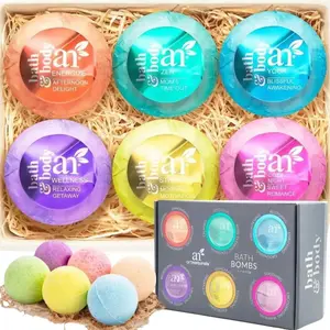 artnaturals Bath Bombs Gift Set - 6 Bubble Bath Bomb Fizzies artnaturals Bath Bombs Gift Set - 6 Bubble Bath Bomb Fizzies