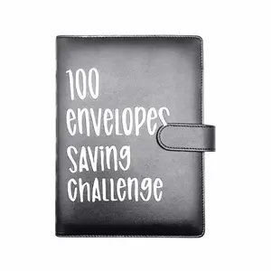 100 Envelopes Saving Challenge, A5 Money Saving Budget Binder with Cash Envelopes, Savings Challenge Planner Book, Budget Planners, Easy and Fun Way to Save $5,050,Money-Saving Notebook, Multifunctional Wallet, Save Yourself a Sum Of Money
