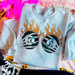 8 Balls Of Fire Sweatshirt, vintage crewneck sweatshirts, western outfit women, cowgirl outfits, western clothing stuff tops, country concert outfits, western style clothes