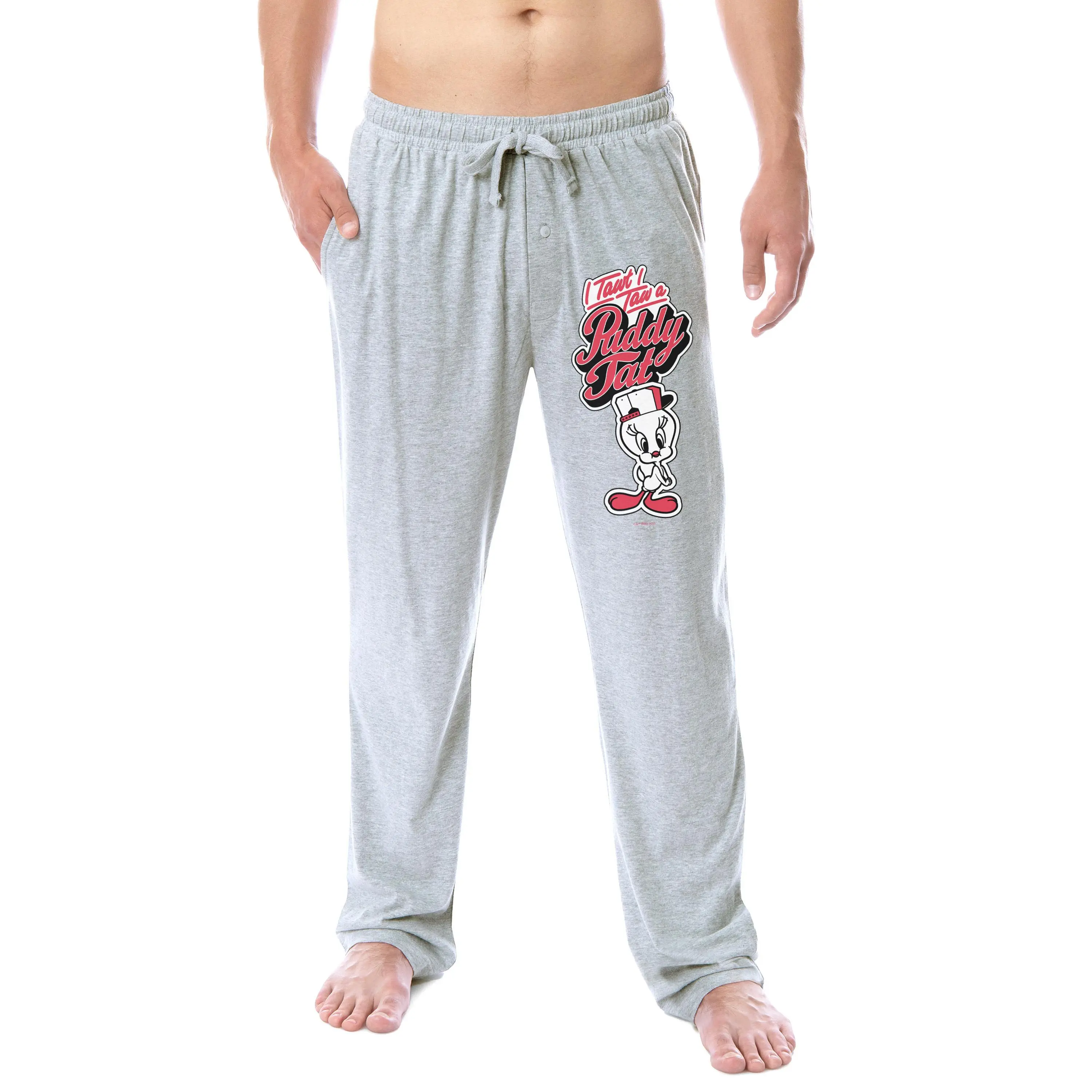 Looney Tunes Mens' Tweety Bird Puddy Tat Character Sleep Pajama Pants