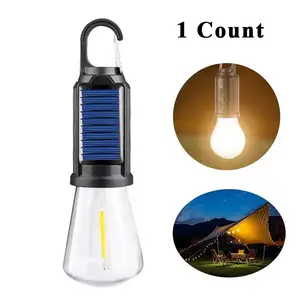 Solar LED Hanging Lamp, Outdoor Tent BBQ Atmosphere Light, Portable Waterproof Camping Lantern, Abs Material, Lithium Battery