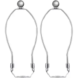2 Pcs 8 inch Lamp Harp Holder for Table and Floor Lamps (Chrome Polished)