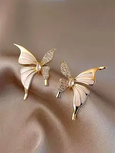 1 Pair Elegant Cubic Zirconia Stud High Quality Earrings For Women For Wedding Engagement Anniversary Party Jewelry Valentine's Day Gift