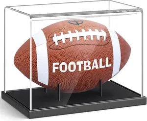 Football Display Case Full Size, Acrylic Football Case Display Clear, UV Protected Football Display Box Case, Football Cases for Autographed Football, No Assembly Required