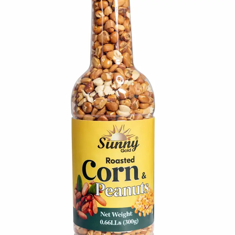 Sunny Gold Roasted Corn & Peanuts 300g - Crunchy Roasted Corn & Premium Peanuts for Everyday Snacking