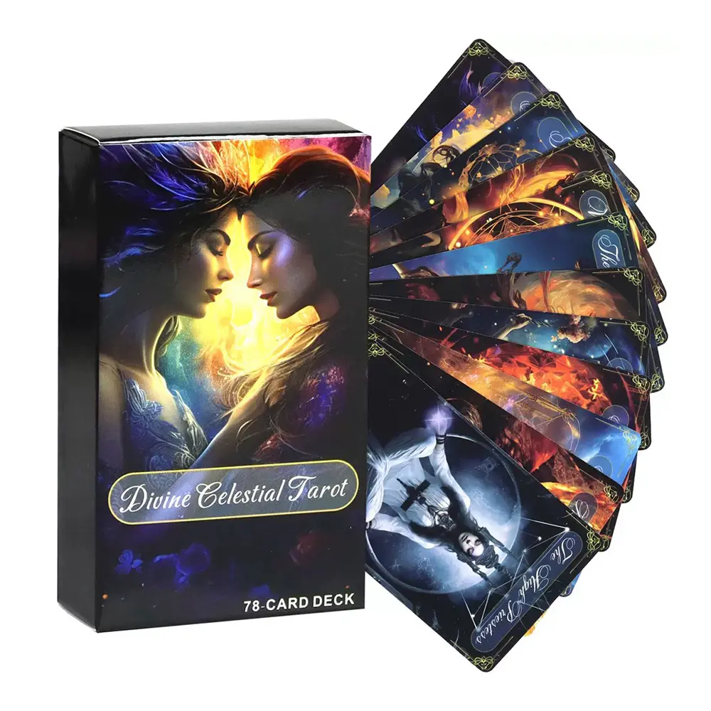 78 Cards / Deck Divine Celestial Tarot Cards Fortune Telling Divination Tarot Holiday Party Oracle Board Game Card Gifts
