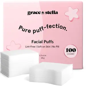 Face Pads for Toner, Essence & DIY Masks – Soft, Lint-Free XL Makeup Remover Pads, Vegan & Cruelty-Free Skincare Essential by grace & stella