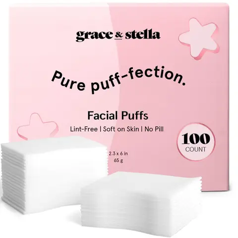 Face Pads for Toner, Essence & DIY Masks – XL Makeup Remover Pads, Vegan & Cruelty-Free Skincare Essential by grace & stella