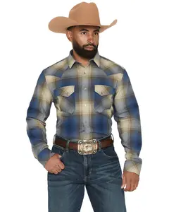 Pendleton Men's Boot Barn Wyatt Plaid Print Long Sleeve Snap Western Shirt - Ra1523-79730