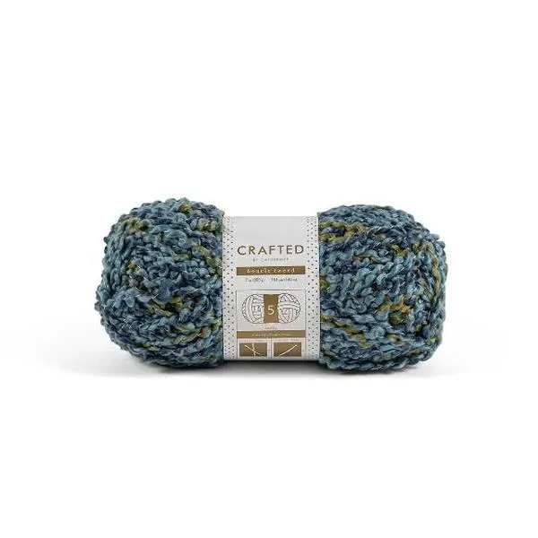 Multicolored Boucle Tweed Acrylic Blend Yarn - Lofty Texture Yarn for Knitting, Crochet, DIY Projects
