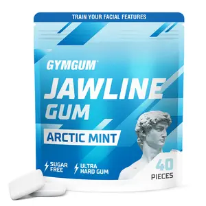 GYMGUM Jawline Gum | Ultra Hard Chewing Gum for Jawline Training & Facial Fitness | Sugar-Free, Keto-Friendly Mewing Gum